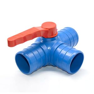 Farm Agricultural Layflat Hose Fittingsthree Way Tee Ball Valve Reducing Connector