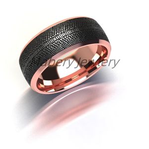 Modern Carbon Fiber Wedding Band for Stylish Couples