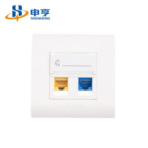Network Faceplate RJ45 Cat 6 1 Port 2 Port 4 Liman Duvar Plaka CAT6 Faceplate