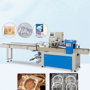 Popular Dry Cake Automatic Horizontal Packaging Flowpack Wrapper Pillow Packing Machine