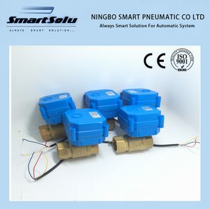 Brass Two Way Motorized Ball Valve Cr-02 3 Wires Electrical