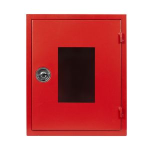 Wall Mounted Steel Fire Hose Reel Cabinet with Transparent Front Cover Fire Fighting Cabinet