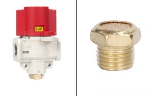 Waalpc Vhs20-02A/Vhs30-03A/Vhs40-04 Bracket 3 Port Valve Single Action Manual Control Valve Bracket Residual Pressure Relief Valve Shut off Valve