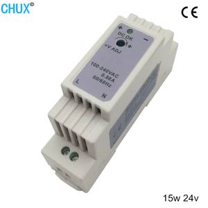 DIN Rail Type 15W 24V DC 0.5A Switching Power Supply for Industry