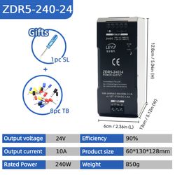 Leyu Zdr5 240W 24VDC 10A Switch Mode Power Supply DIN Rail