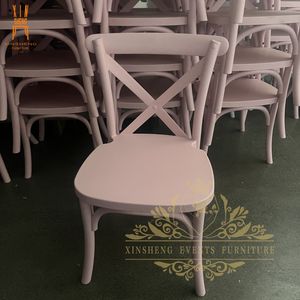 Wedding Event Party Plastic Colorful Pink White Plastic Kid Cross Back Chair