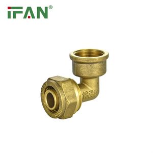Ifan Reliable ISO 21003 Gas Compression Fitting 1/2"-1" Brass Pex Fittings Thread Female Elbow Gas Fittings