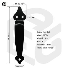 Factory Direct Delivery Steel Black Powder Iron Handle with Blasted Finish