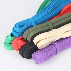 Colorful Thickened Double Hollow Flat Braided Elastic Cord