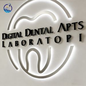 Custom Advertising LED Business Metal Backlit Sign 3D Backlit Office Signage