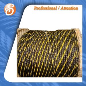 7X19 Ungalvanized Steel Cable 12mm Steel Wire Rope