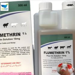 Hot Selling GMP Manufacturer Flumethrin 1% Pour on Control Biting Flies Shewing for Cattle Sheep Dogs