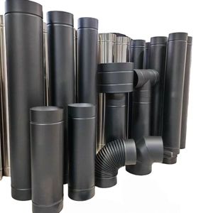 Factory Single Wall Chimney Adaptor for Fireplace Wood Stove Black Powder Coated Chimney Reducer Pipe Chimney