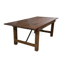 Solid Wood Farm Table Wooden Folding Vintage Wedding Dining Table