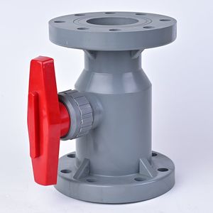 Metric DIN Pn16 CPVC Flanged Ball Valve (DN15-DN200) One-Piece Fitting