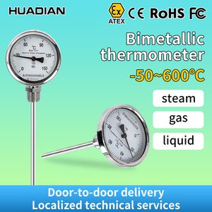 Bimetal Thermometer Bimetallic Stemmed Thermometer Bimetal Temperature Gauge Best HVAC Thermometer Temperature Gauge Sensor