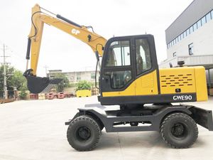Shanghai Gather Power Wheel Excavator Gwe90 with Cabin Yuchai Engine