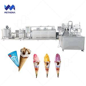 Automatic Ice Cream Cone Stick Fill Making Machine