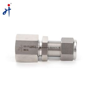 Parker Type Fitting Stainless Steel Double Ferrule Bulkhead Hydraulic Fittings for Hydraulic Cylinder Parts