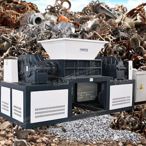 High-Capacity Metal Crusher Waste Large Blue Barrel Shredder for Demolition Waste Recycling