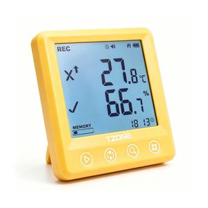 Large LCD Screen Digital Thermometer Instrument Bluetooth Temperature Humidity Sensor Data Logger for Greenhouse Planting ABS Plastic OEM ODM