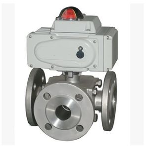 Electric Tee/ Three Way Flange Ball Valve