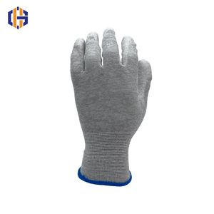 13G Carbon Fiber Knitting Liner Coated PU Working Safety Guantes Anticorte Anti Cut Gloves