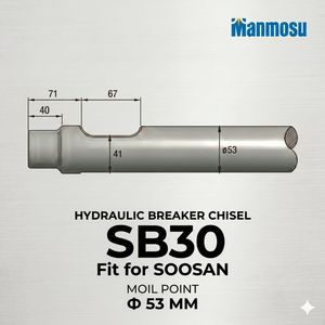 Manmosu Replacement Moil Point Chisel for Soosan Sb30 Breaker