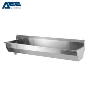 Commercial Industrial Wall-Mounted Extra-Long Stainless Steel Hand Washing Sink for Restaurants