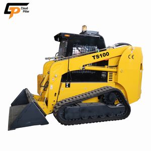 Cp Chinese New Mini Small Crawler Ts100 Skid Steer Loader with Bucket Snow Blowers Attachments Pallet Fork Auger Grabber Price