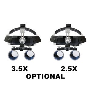 320-420 mm Dental Binocular Magnifier 3.5X Optical Glass Ultra-Light Helmet Magnifying Glass Wide Field of View Dental Loupes