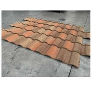 Roman Rainbow Stone Coated Metal Roofing Fire-Resistant Az150 26 Gauge Roof Tile