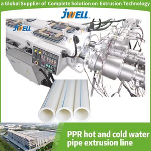 Jwell High Capacity Production Machine for Underground Pipe PPR Hot and Cold Water Pipe Extrusion Line Plastic Making Extruder PVC Pipe Extrusion Line