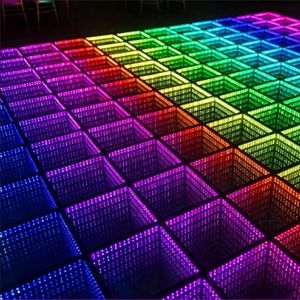 Stage Lights Tempered Glass Magnetic Infinity Mirror Panel 3D Effect DMX LED Dance Floor for Wedding Party