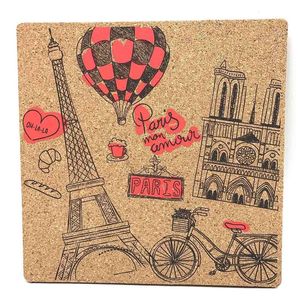Customizable 100% Natural Square Cork Placemats for Table Protection