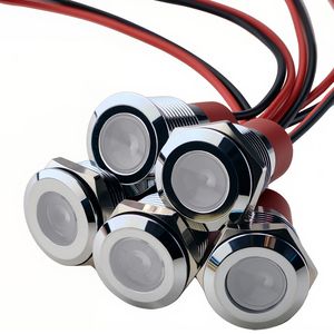 16mm Metal LED Indicator Light IP67 Compatible with 3V/6V/12V/24V/110V/220V Wpl16-K/N/P-N-D Durable and Versatile
