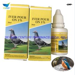 Factory Price GMP Manufacturer Veterinary 1% Ivermectin Dropper Pour on for Bird
