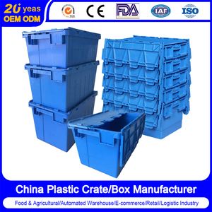 410*300*240mm Small Plastic Storage Box Nesting Stackable Plastic Bins Storage for Plastic Containers