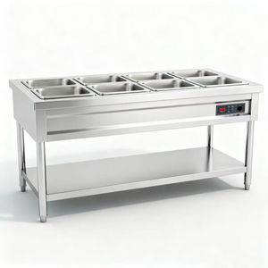 Hot Food Display Cabinet Restaurant Food Warming Table