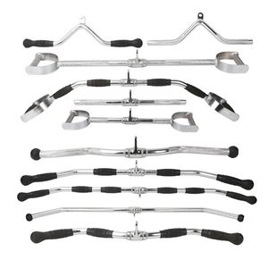 OEM Factory Lat Pull Down Bar Accessories Gym Steel Rubber-Coated Equipment Handle