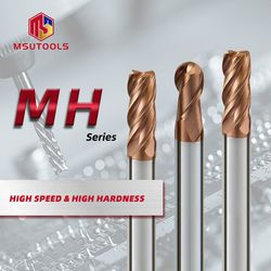 Tialn Coated Solid Carbide End Mill High Hardness Milling Cutter for HRC40-HRC68 Mold Steel Die Steel CNC Machining