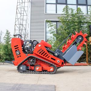 Versatile & Efficient 16kw Crawler Trencher Ditch Digging Machine for Agricultural Irrigation and Water Pipelines