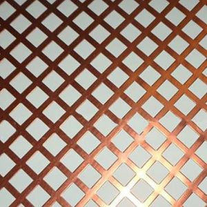 Square Hole Perforated Copper Sheet Panel for Industrial and Architecture
