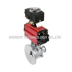 Sanitary SS316L Horizontal Pneumatic Tank Bottom Ball Valve with PTFE Seal