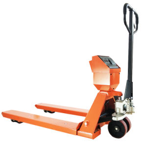 Hener 2000kg Hand Pallet Truck Electric Forklift Weighing Scale Pallet Jack Scale