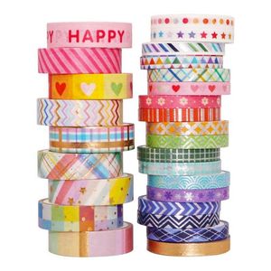 Vibrant Gold Foil Washi Tape Set for Creative Journaling