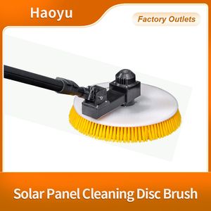 Extendable Solar Panel Cleaning Brush with Soft Bristles Solar Panel Brush and Pole Set AC+DC Combo PV Cleaning Brush Tool for Solar Panel Cleaning Service