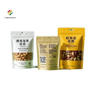 Plastic Luxury Window Zip Lock Nuts Dry Food Packaging Bag Pouch