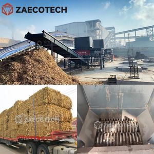 1-70tph Industrial Biomass Shredder Heavy Duty Straw Bale Shredder Automatic Rice Straw Shredder for Bio-Fuel