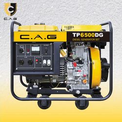 5kw 5kVA 5000W/Watts 50Hz, 5.5kw 5500W/Watts 60Hz Small 4 Stroke Single or Three Phase Air Cooled Soundproof Electric Diesel Generator